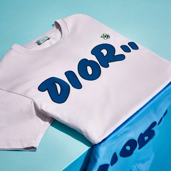 Christian Dior X KAWS Graphic Tee Pink T-Shirt Kim Jones L - Picture 9 of 9